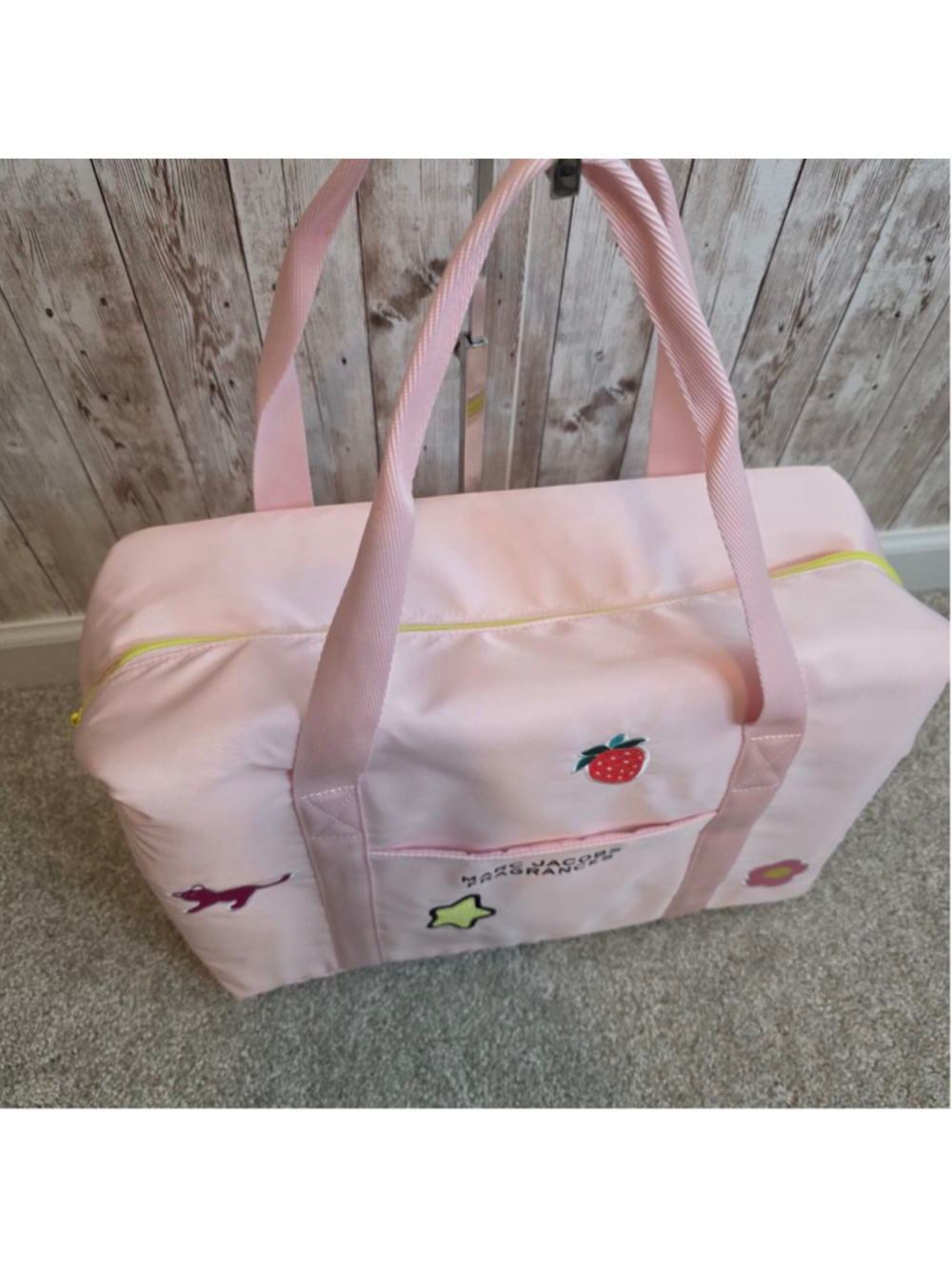Women's Marc Jacobs Pink Travel Bag with Patches NWOT - Picture 4 of 9